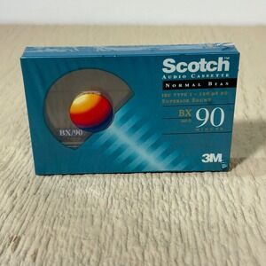 Scotch Vintage‎ Retro Blank Media BX 90's Audio Cassette Tape Normal Bias